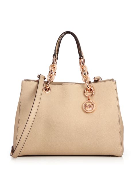 MICHAEL Michael Kors Cynthia Saffiano Leather Satchel 